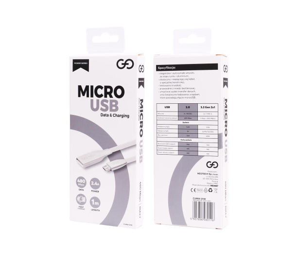 VIGGO DESIGN USB-microUSB 1m Bialy - 1457513 - zdjęcie 4